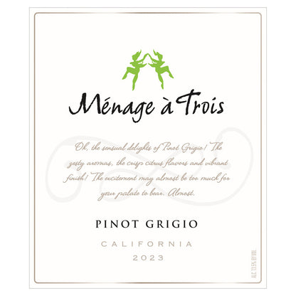 Menage A Trois Pinot Grigio California - 750ML - Front Label