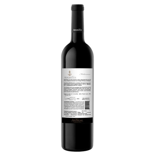 Aduentus Malbec/Tempranillo/Syrah Mediterraneo Mendoza 2017 - 750ML - Back