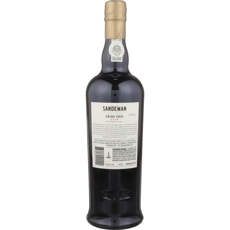 Sandeman Porto Vintage 2018 - 750ML - Back