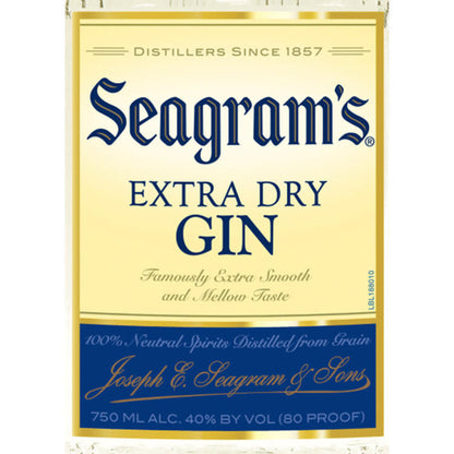 Seagram's Extra Dry Gin 80 - 750ML - Front Label