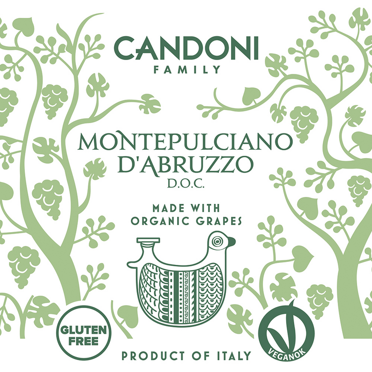 Candoni Montepulciano D'Abruzzo - 750ML - Front Label