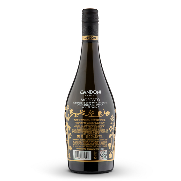 Candoni Moscato Provincia Di Pavia - 750ML - Back