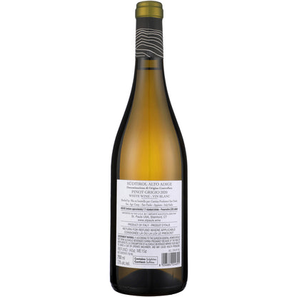 St. Pauls Pinot Grigio Sudtirol Alto Adige - 750ML - Back