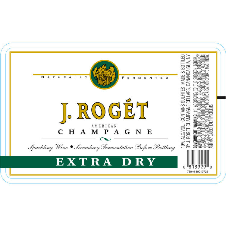 J. Roget Extra Dry Champagne American - 750ML - Front Label