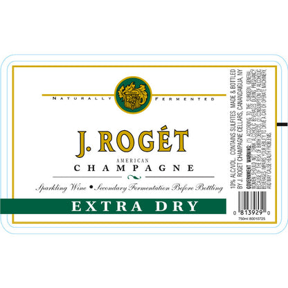 J. Roget Extra Dry Champagne American - 750ML - Front Label