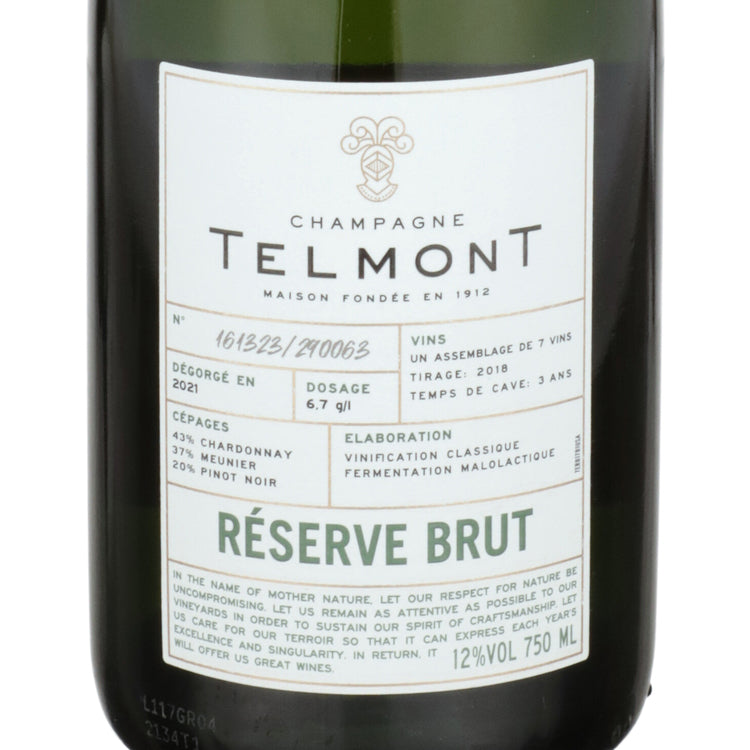 Telmont Champagne Brut Reserve - 1.5L - Front Label