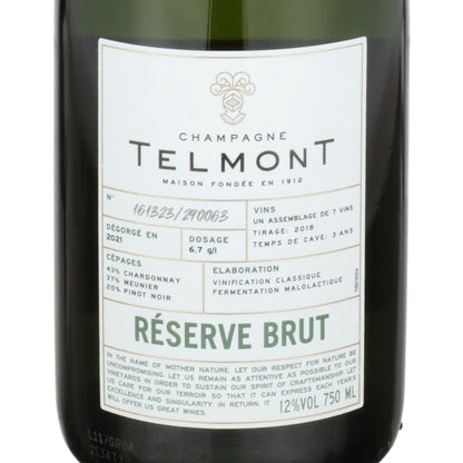 Telmont Champagne Brut Reserve - 1.5L - Front Label