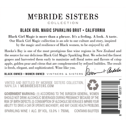 Black Girl Magic Brut California - 750ML - Back Label
