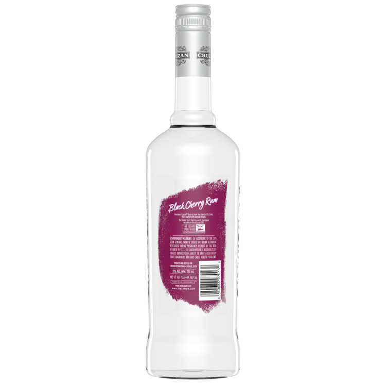 Cruzan Black Cherry Flavored Rum 42 - 750ML - Back