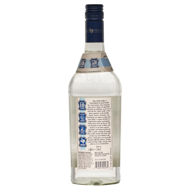 Deep Eddy Vodka 80 - 750ML - Back