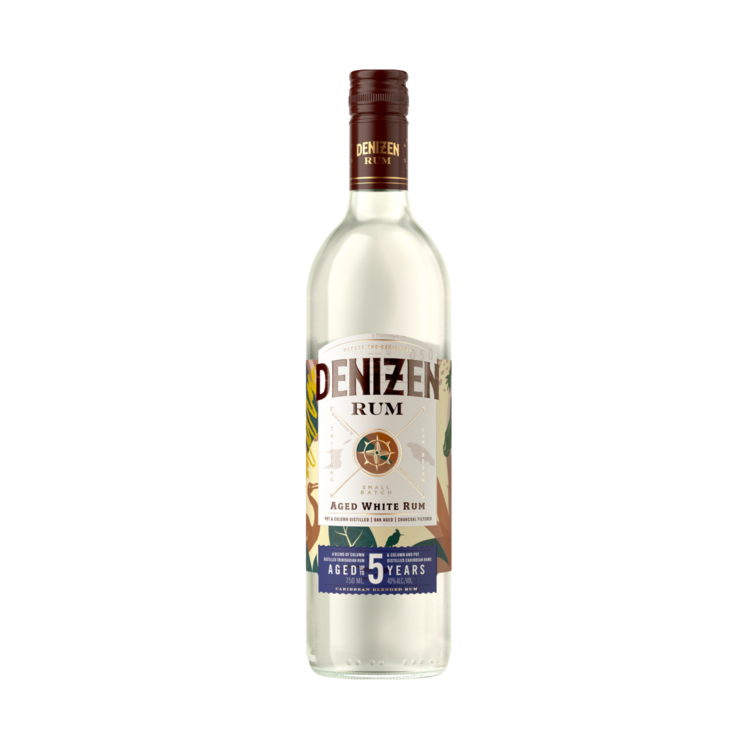 Denizen Small Batch Aged White Rum 3 Yr 80 - 750ML - Front