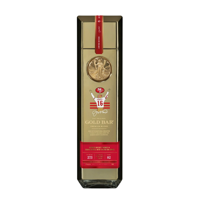 Gold Bar Blended American Whiskey Premium Blend Joe Montana 82 - 750ML - Front