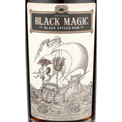 Black Magic Black Spiced Rum 94 - 1.0L - Front Label