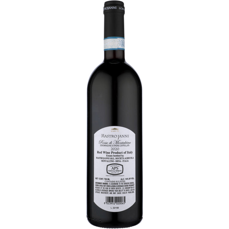 Mastrojanni Rosso Di Montalcino 2020 - 750ML - Back