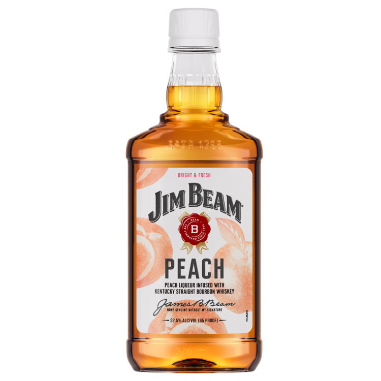 Jim Beam Peach Infused Straight Bourbon 65 - 375ML - Front