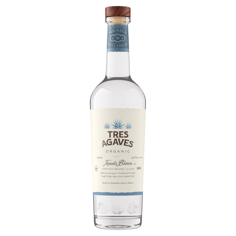 Tres Agaves Tequila Blanco 80 - 750ML - Front