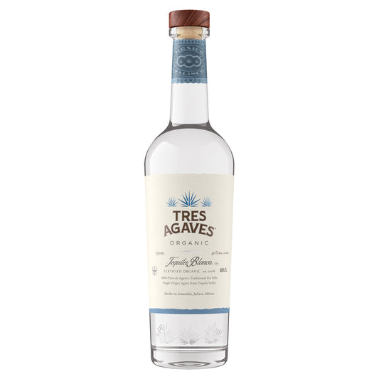 Tres Agaves Tequila Blanco 80 - 750ML - Front