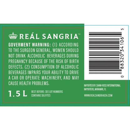 Real White Sangria - 1.5L - Back Label