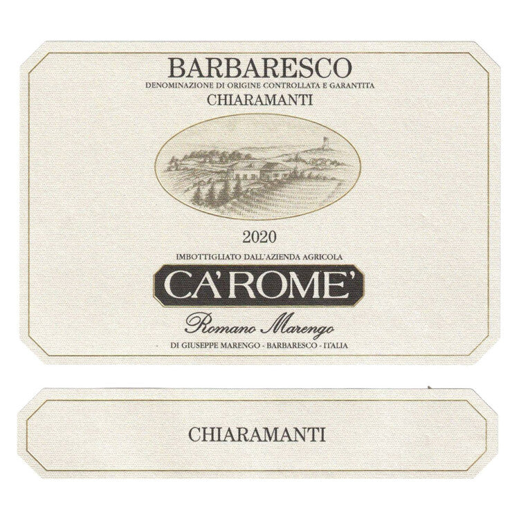 Ca'Rome' Barbaresco Chiaramanti 2020 - 750ML - Front Label