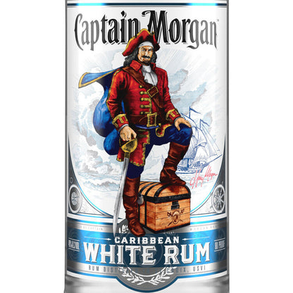 Captain Morgan Light Rum Signature White Caribbean Rum 80 - 750ML - Front Label