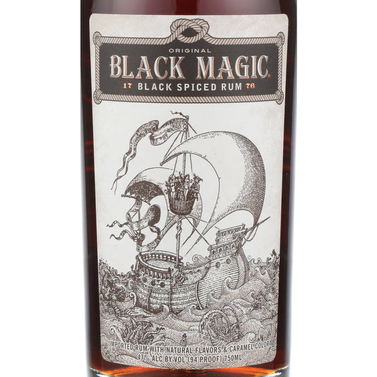 Black Magic Black Spiced Rum 94 - 750ML - Front Label