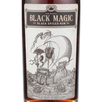 Black Magic Black Spiced Rum 94 - 750ML - Front Label