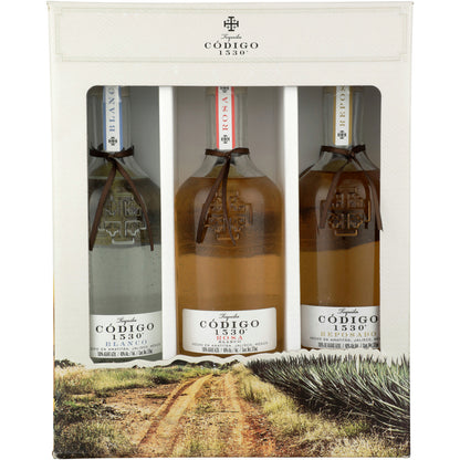 Codigo 1530 Tequila Combo 1 Each Blanco 80, Blanco Rosa 80 & Reposado - 375ML