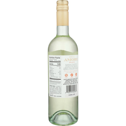 Bell'Amore Peach Flavored Wine Semi-Sweet - 750ML - Back