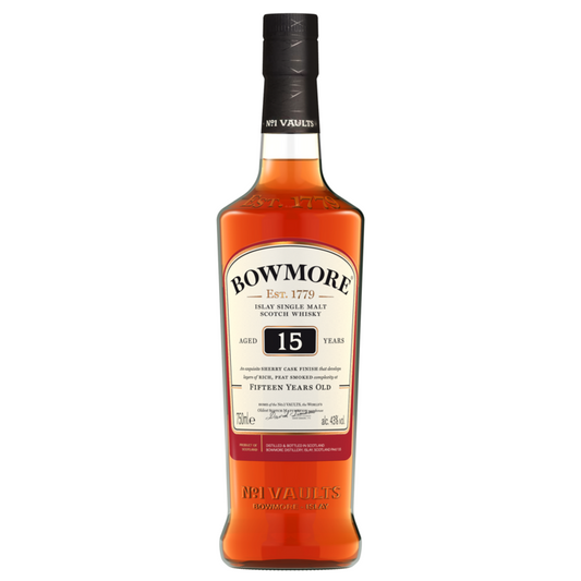 Bowmore Single Malt Scotch Darkest 15 Yr 86 - 750ML - Front