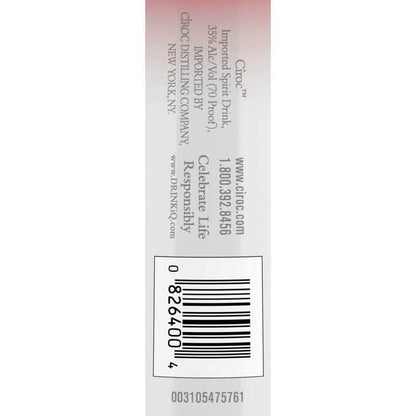 Ciroc Summer Watermelon Flavored Vodka Limited Edition 70 - 50ML - Back Label