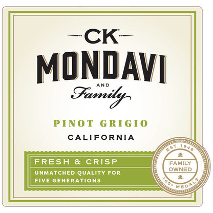Ck Mondavi Pinot Grigio California - 750ML - Front Label