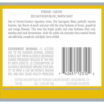 Ferrari Carano Fume Blanc Sonoma County 2022 - 750ML