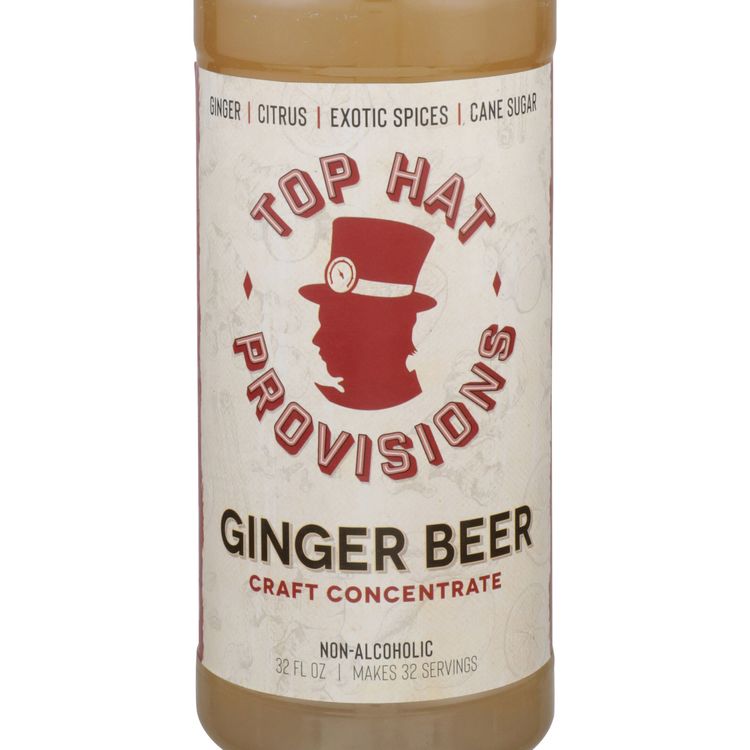 Top Hat Ginger Beer Craft Concentrate - 32 Z - Front Label