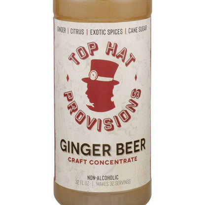 Top Hat Ginger Beer Craft Concentrate - 32 Z - Front Label