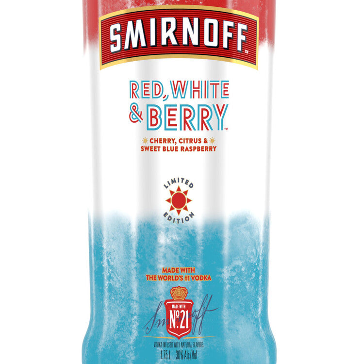 Smirnoff Red White & Berry Flavored Vodka 60 - 1.75L - Front Label