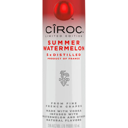 Ciroc Summer Watermelon Flavored Vodka Limited Edition 70 - 50ML - Front Label