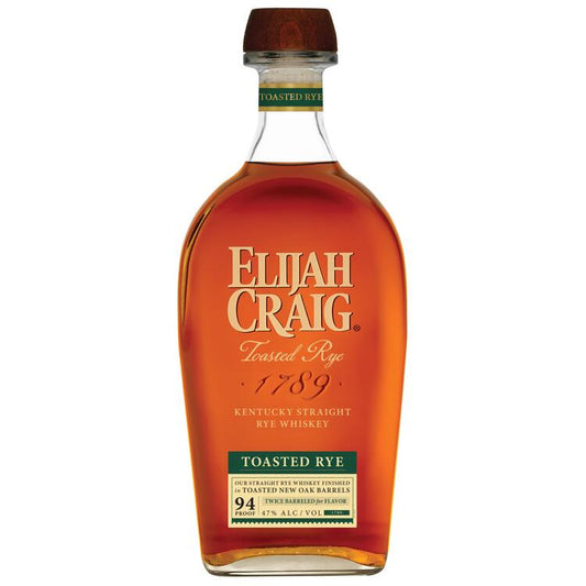 Elijah Craig Straight Rye Whiskey Toasted Rye 94 - 750ML - Front