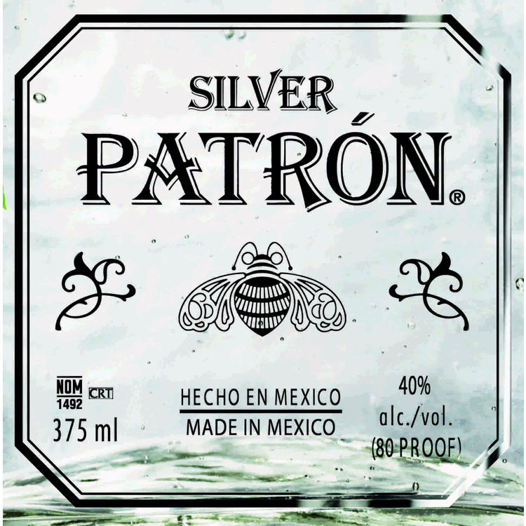 Patron Tequila Silver 80 - 375ML - Back Label