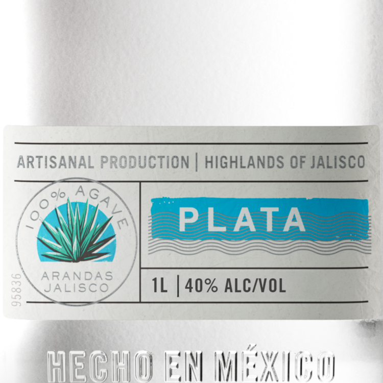 Olmeca Altos Tequila Plata 80 - 1.0L - Front Label