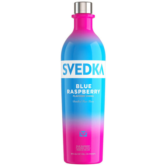 Svedka Blue Raspberry Flavored Vodka 70 - 1.0L - Front Label