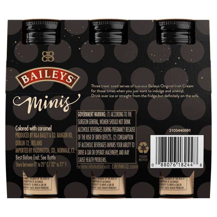 Baileys Irish Cream Liqueur The Original 34 - 100ML - Back
