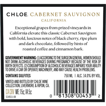 Chloe Cabernet Sauvignon San Lucas - 750ML - Back