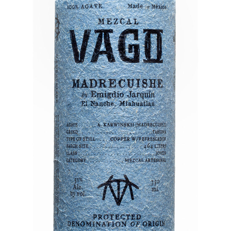 Vago Mezcal Madrecuishe By Emigdio Jarquin - 750ML - Front Label