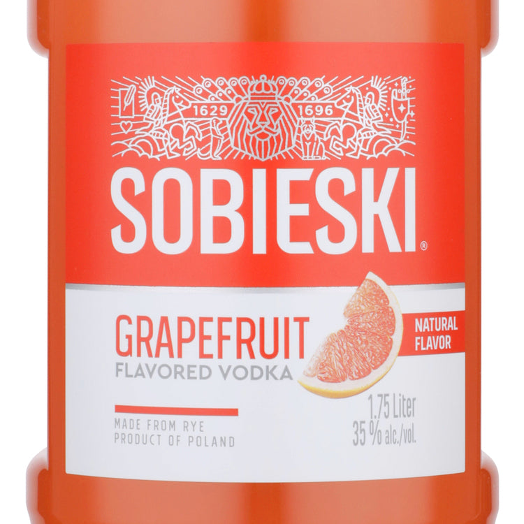 Sobieski Grapefruit Flavored Vodka 70 - 1.75L - Front Label