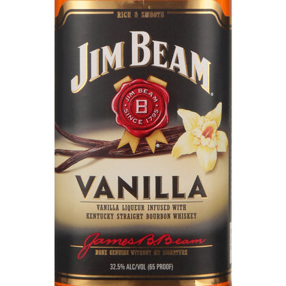 Jim Beam Vanilla Flavored Whiskey 65 - 750ML - Front Label