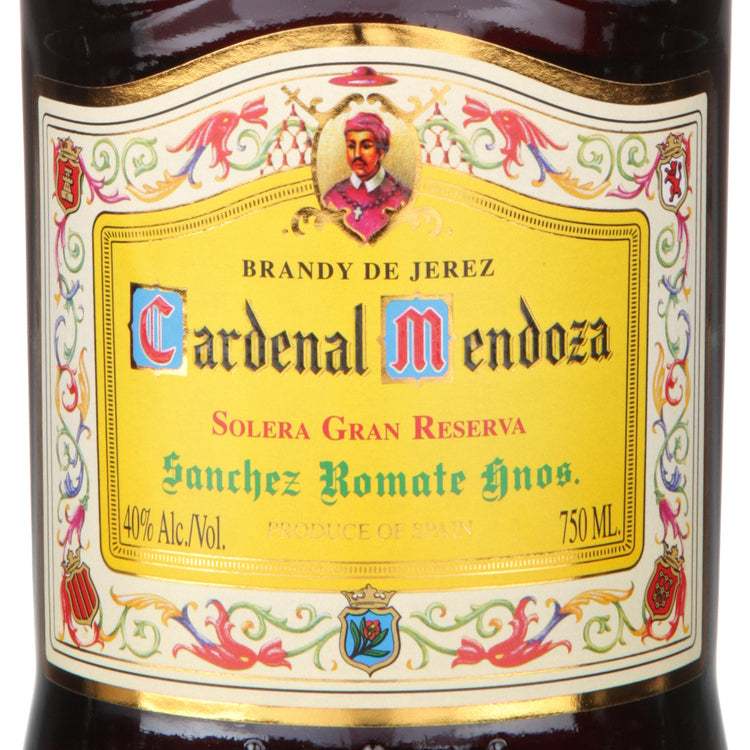 Cardenal Mendoza Brandy De Jerez Solera Gran Reserva 80 W/ White Gift - 750ML - Front Label