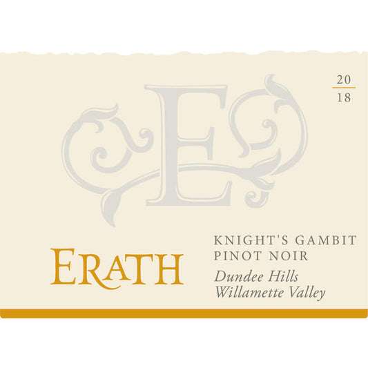 Erath Pinot Noir Knight's Gambit Dundee Hills 2019 - 750ML - Front Label