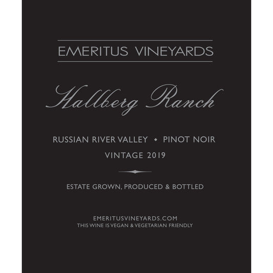 Emeritus Pinot Noir Hallberg Ranch Russian River Valley 2020 - 375ML