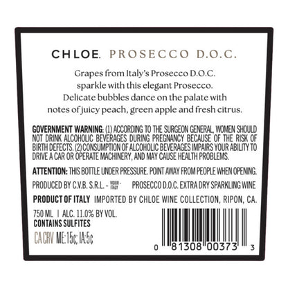 Chloe Prosecco Extra Dry - 750ML - Back
