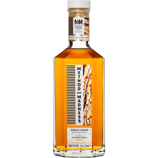 Method And Madness Single Grain Irish Whiskey Finished In Virgin Spani - 700ML - Front